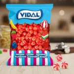 ⚡TVA Réduite 10%⚡ Mini Bisous Fraise-Crème Vidal (Sac 1kg – 435 bonbons) - Origine Espagne