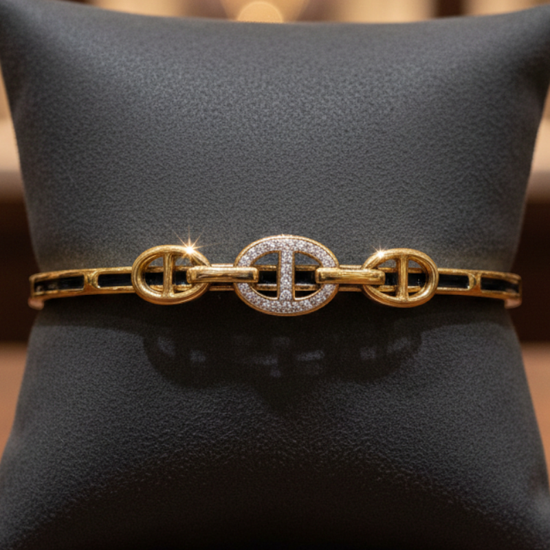 grossiste bracelet pas cher acier inoxydable (12) ✨Bracelet Jonc Doré 💎Acier Inoxydable de Haute Qualité – Image 1