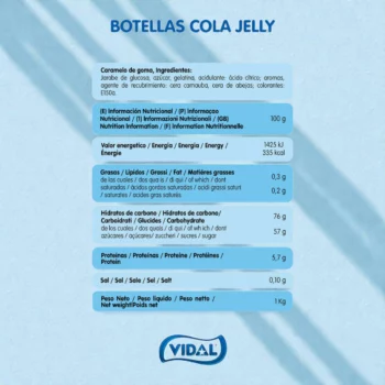 ⚡TVA Réduite 10%⚡ Bouteilles Cola Vidal (Sac 1kg – 143 bonbons) - Origine Espagne – Image 3
