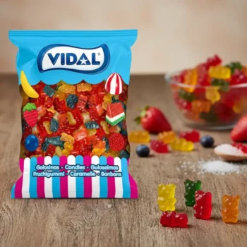 ⚡TVA Réduite 10%⚡ Mini Oursons Brilliants Vidal (Sac 1kg – 555 bonbons) - Origine Espagne