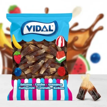 ⚡TVA Réduite 10%⚡ Bouteilles Cola Vidal (Sac 1kg – 143 bonbons) - Origine Espagne