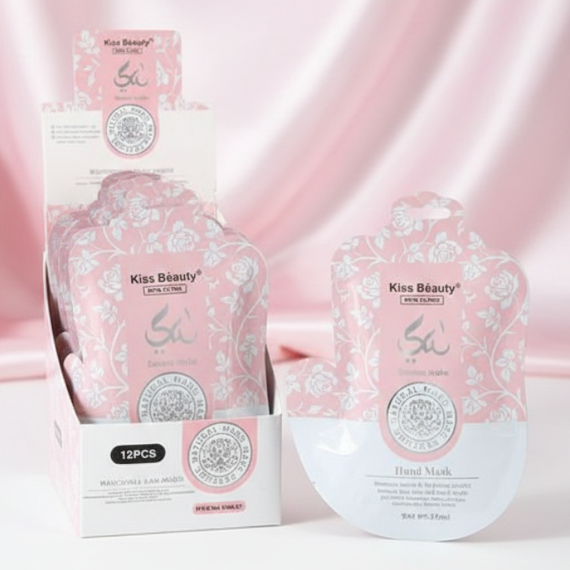 grossiste en ligne de soins et de beauté (19) Lot de 12 (soit 1,50€ l’unité) : Masque pour les Mains Skin Clinic Kiss Beauty (36ml)✋ – Image 1