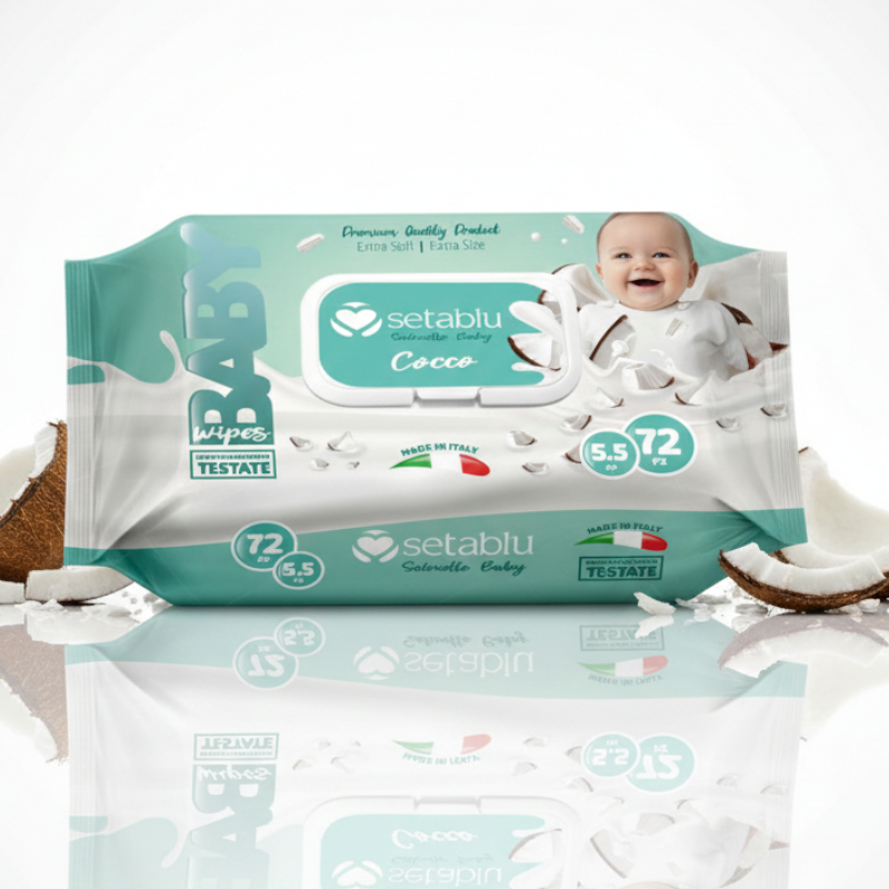 grossiste en lingette setablu (5) Lot de 3 (1,80€ Pièce) : Paquet de 72 Lingettes Nettoyantes Bébé SETABLU Extra Douces au Lait de Coco | Qualité Premium – Image 1