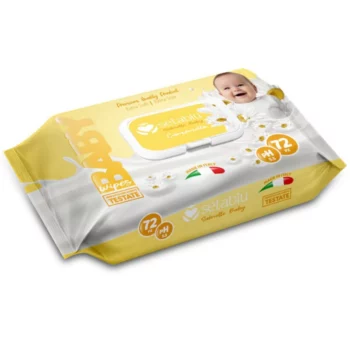 Lot de 3 (1,80€ Pièce) : Paquet de 72 Lingettes Nettoyantes Bébé SETABLU Extra Douces à la Camomille | Anti-irritation – Image 2