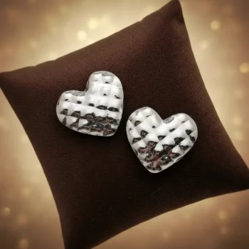 Bon Mélange de 100 (1,70€ la Paire) : Boucles d'oreilles Coeur - Acier Inoxydable Argenté - +ou- 20 modèles différents – Image 5