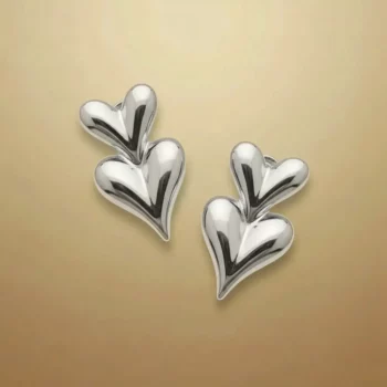 Bon Mélange de 100 (1,70€ la Paire) : Boucles d'oreilles Coeur - Acier Inoxydable Argenté - +ou- 20 modèles différents – Image 2