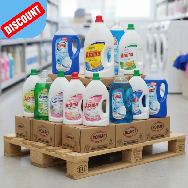 grossiste en palette de lessive Dés 2,15€ 🚨 ARRIVAGE : DÉSTOCKAGE PALETTE LESSIVE (ORIGINE ESPAGNE) 🚨 : 340 Bidons Par Palette - +ou- 2400€ à La Revente – Image 1