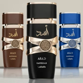 Mélange de 5 ( Soit 15,50€ Pièce) : Eau de parfum Lattafa - Collection ASAD - Produits 100 % Authentiques