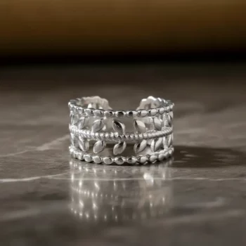 Lot de 50 Bagues (2,30€ Pièce) : Bague Ajustable Argenté Qualité Luxe*** - Mélange ± 25 Différentes – Acier Inoxydable – Image 6