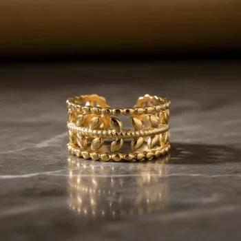 Lot de 50 Bagues (2,30€ Pièce) : Bague Ajustable Doré Qualité Luxe*** - Mélange ± 25 Différentes – Acier Inoxydable – Image 5