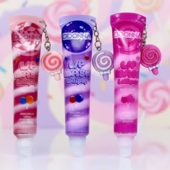 Présentoir de 24  Masque/Gloss Lèvres LOLLIPOP DDONNA | Hydratant, Nourrissant et Tendance – Image 2