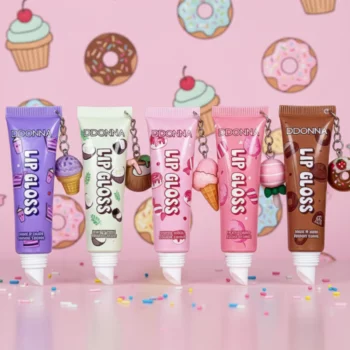 Présentoir de 24 (soit 0,99€ l'unité) : Gloss à Lèvres DDONNA FLAVOURS Collection Gourmande | Breloques Kawaii – Image 2