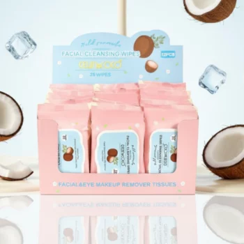 Lot de 12 (1,50€ Pièce) : Lingettes Démaquillantes KEVIN&COCO Coco – Douceur Tropicale, Nettoyage en Profondeur ! 🥥☀️