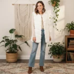 🧥Gilet Sans Manches en Fausse Fourrure - BLANC - Qualité Supérieure