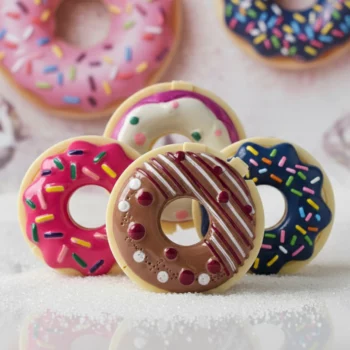 Mélange de 4 (soit 1,50€ l'unité) Baumes à lèvres parfumés donuts - Ddonna