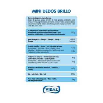 Bonbons en forme de doigts en taille mini - (Sac 1kg – 333 bonbons) - Origine Espagne – Image 3