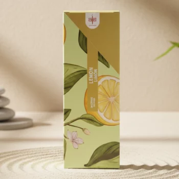 Présentoir de 6 Boîtes de 20 Encens (0,38€ la Boite de 20 ) : Sticks d'encens GARANTI SANS BENZÈNE - "Citron" – Image 2