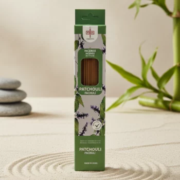 Présentoir de 6 Boîtes de 20 Encens (0,38€ la Boite de 20 ) : Sticks d'encens GARANTI SANS BENZÈNE - "Patchouli"
