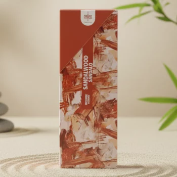 Présentoir de 6 Boîtes de 20 Encens (0,38€ la Boite de 20 ) : Sticks d'encens GARANTI SANS BENZÈNE - "Bois de Santal" – Image 2