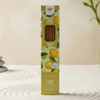 Présentoir de 6 Boîtes de 20 Encens (0,38€ la Boite de 20 ) : Sticks d'encens GARANTI SANS BENZÈNE - "Citron"
