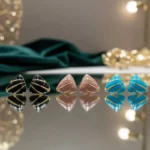 Bon Mélange de 24 (1,70€ la Paire) : Boucles d'Oreilles "Éclat Pastel & Doré" Bon Mélange de 4 à 5 Couleurs Par lot