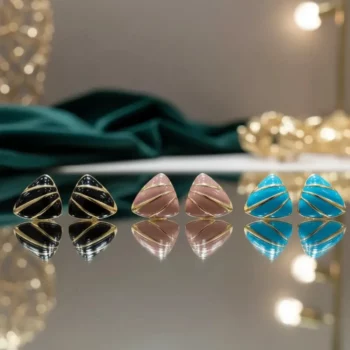 Bon Mélange de 24 (1,70€ la Paire) : Boucles d'Oreilles "Éclat Pastel & Doré" Bon Mélange de 4 à 5 Couleurs Par lot