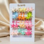 Présentoir de 12 paires (soit 0,79€ la paire) : Boucles d'oreilles "Étoile de Mer" différents coloris