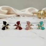 Bon Mélange de 24 (1,70€ la Paire) : Boucles d'Oreilles "Éclat Pastel & Doré" Bon Mélange de 4 à 5 Couleurs Par lot