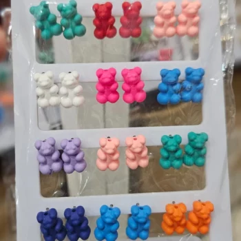 Présentoir de 12 paires (soit 0,79€ la paire) : Boucles d'oreilles "Étoile de Mer" différents coloris – Image 2