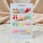 Présentoir de 12 paires (soit 0,79€ la paire) : Boucles d'Oreilles "Créoles Pastel Chic" différents coloris