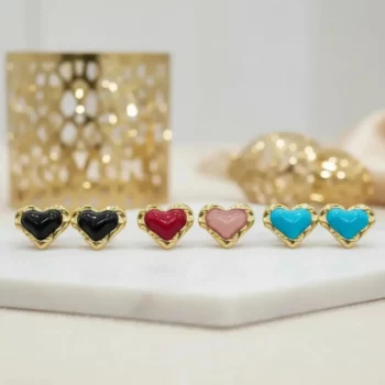 Bon Mélange de 24 (1,70€ la Paire) : Boucles d'Oreilles "Éclat Pastel & Doré" Bon Mélange de 4 à 5 Couleurs Par lot