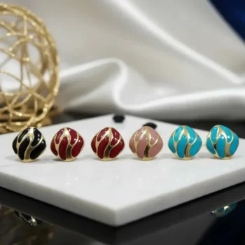 Bon Mélange de 24 (1,70€ la Paire) : Boucles d'Oreilles "Éclat Pastel & Doré" Bon Mélange de 4 à 5 Couleurs Par lot