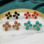 Bon Mélange de 24 (1,70€ la Paire) : Boucles d'Oreilles "Éclat Pastel & Doré" Bon Mélange de 4 à 5 Couleurs Par lot