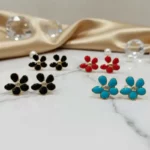 Bon Mélange de 24 (1,70€ la Paire) : Boucles d'Oreilles "Éclat Pastel & Doré" Bon Mélange de 4 à 5 Couleurs Par lot