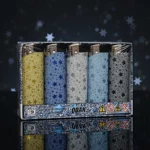 Présentoir de 50 (0,29€ Pièce) : Briquets QBAK® - Collection "Design Premium Etoiles"