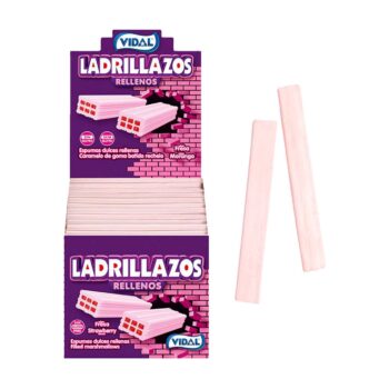 Nuages en forme de brique - Garniture au goût de fraise (Boîte 855g – 75 Bonbons) - Origine Espagne – Image 5
