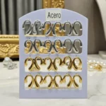 Présentoir de 12 paires (soit 0,85€ la paire) : Présentoir Bijoux "Acero Luxe" – Créoles Design