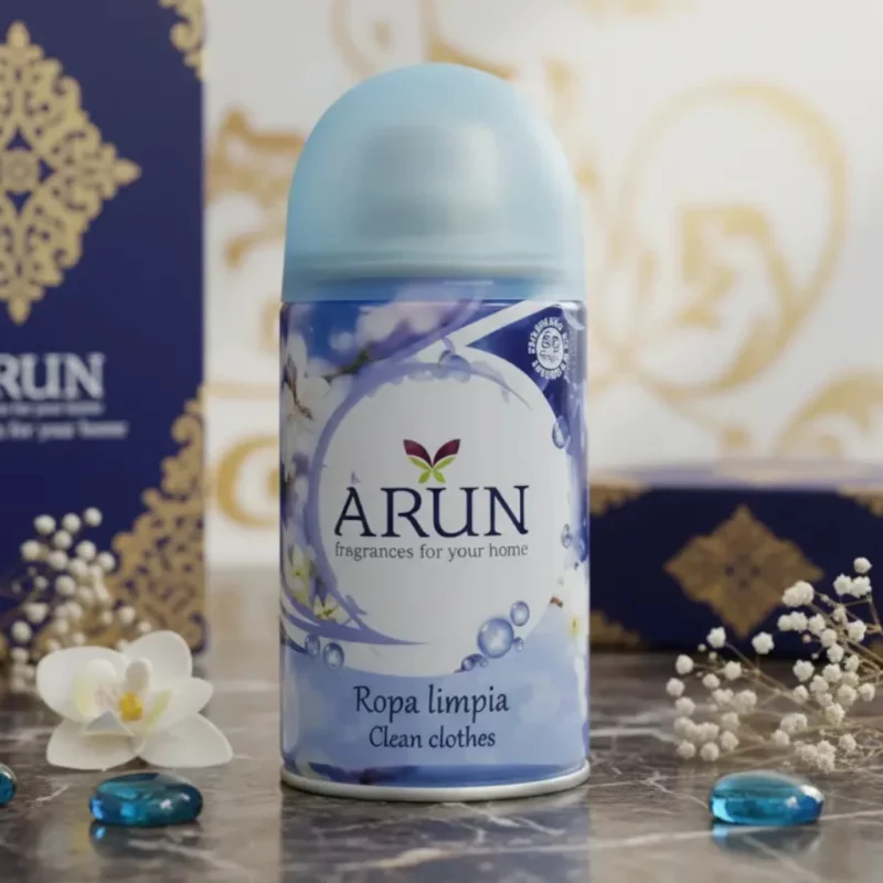 Lot de 6 (soit 1.35€ l'unité) : Sprays d'Intérieur ARUN – 250ml | Fraîcheur (Linge Propre)