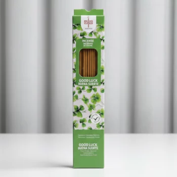 Présentoir de 6 Boîtes de 20 Encens (0,38€ la Boite de 20 ) : Sticks d'encens GARANTI SANS BENZÈNE - "chance et la prospérité"