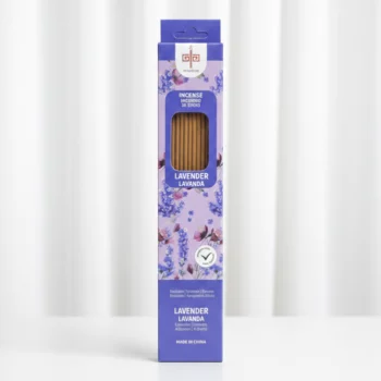 Présentoir de 6 Boîtes de 20 Encens (0,38€ la Boite de 20 ) : Sticks d'encens GARANTI SANS BENZÈNE - "Lavande"
