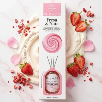 Diffuseur de Parfum Mikado Fraise & Chantilly - SUNSET WORLD (100ml)