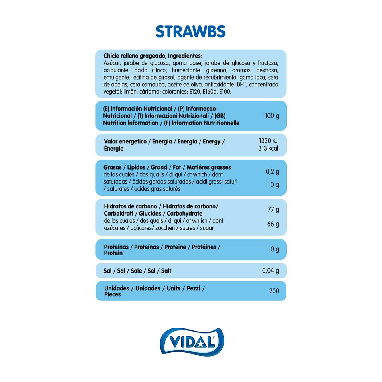 strawbs-estuche-envueltas-200uds-chicle-online-3-24 Chewing-gums STRAWBS (Fraises Acides) - Boîtier 200 Pcs - Origine Espagne – Image 3