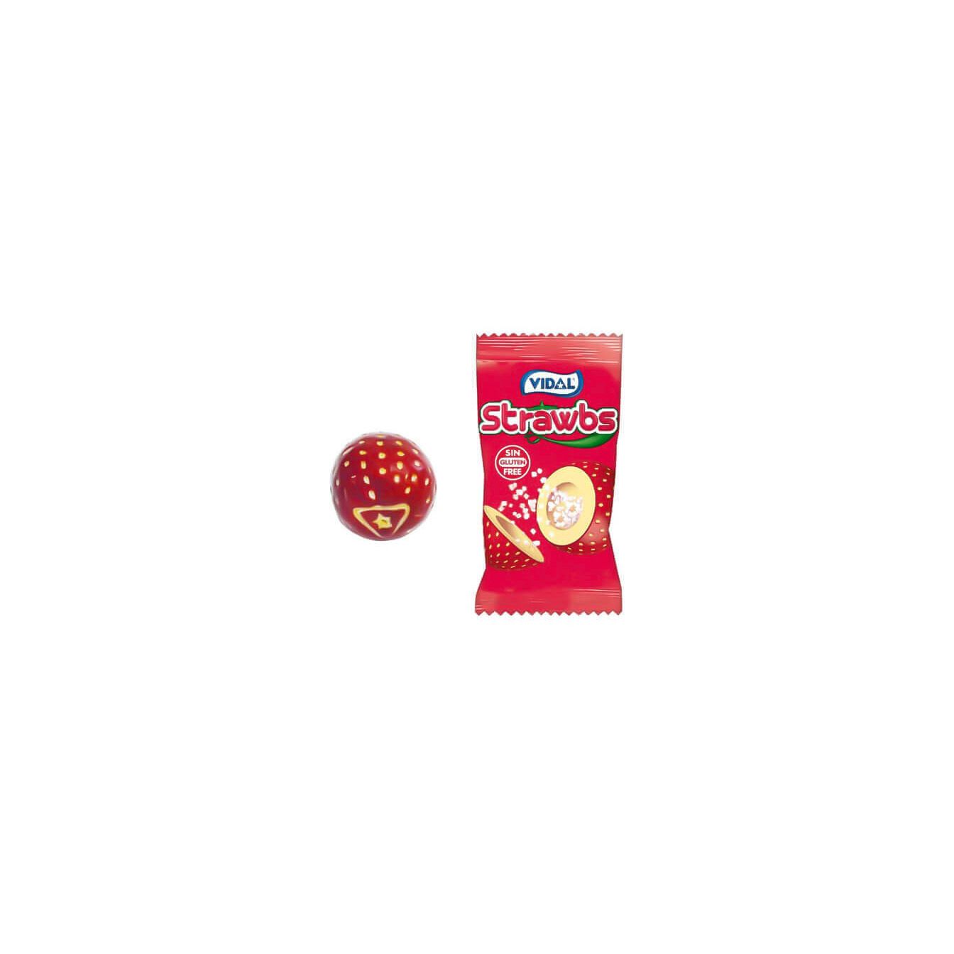 strawbs-estuche-envueltas-200uds-chicle-online-4-24 Chewing-gums STRAWBS (Fraises Acides) - Boîtier 200 Pcs - Origine Espagne – Image 4