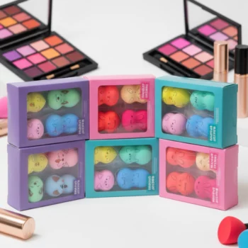 Lot de 12 Boîtes (1,25€ la boîte de 4) Eponge blender de maquillage Design KAWAII – Image 4