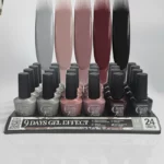 Présentoir de 24 (0,60€ pièce) : Vernis à Ongles – Effet Gel 9 Jours – D'Donna