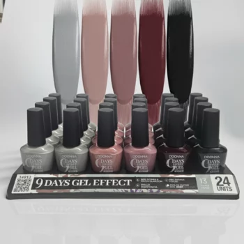 Présentoir de 24 (0,60€ pièce) : Vernis à Ongles – Effet Gel 9 Jours – D'Donna
