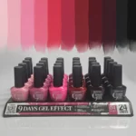 Présentoir de 24 (0,60€ pièce) : Vernis à Ongles – Effet Gel 9 Jours – D'Donna