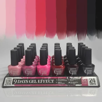 Présentoir de 24 (0,60€ pièce) : Vernis à Ongles – Effet Gel 9 Jours – D'Donna