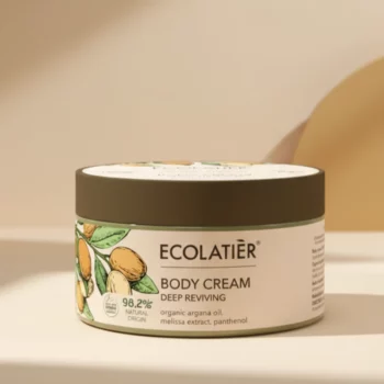 Crème Corps Revitalisante à l'Argan Biologique – ECOLATIER Bio Green (250 ml)