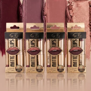 Lot de 4 Kits Duo Lèvres : Rouge à Lèvres Mat & Crayon – Easy Paris – Image 2